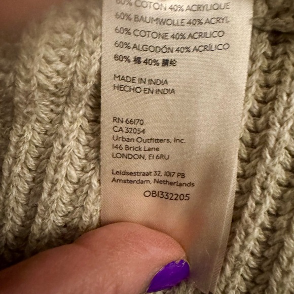 Free People V-Neck Oatmeal Sweater - Picture 8 of 10